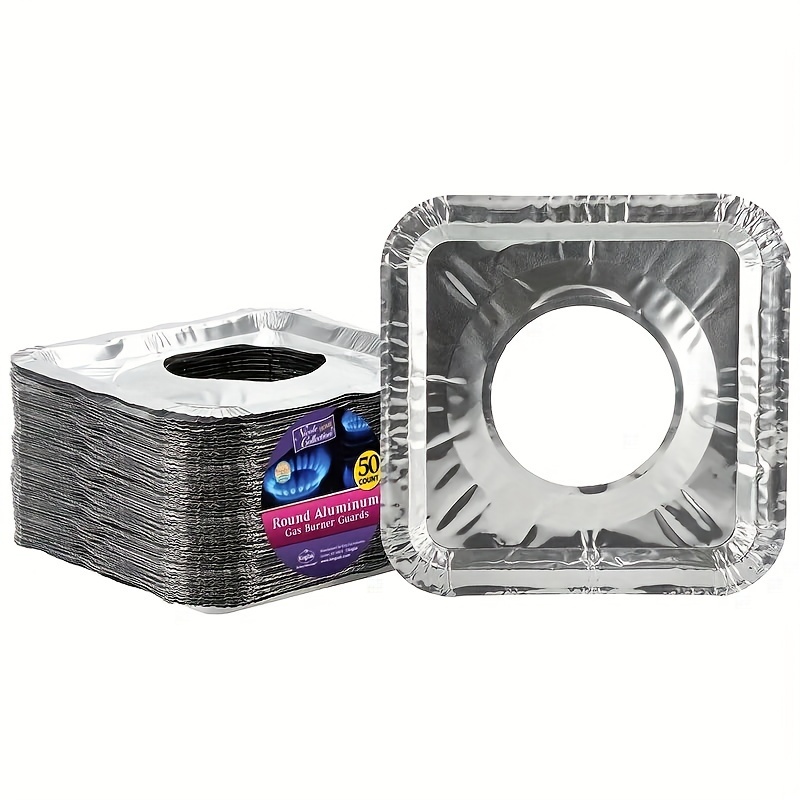 10/20/50/100pcs, Cubierta Protectora De Estufa, Forro Desechable De  Quemador De Estufa De Aluminio, Forro De Estufa De Gas De Papel De  Aluminio, Forro De Estufa Desechable, Cubiertas Cuadradas De Quemador De  Estufa