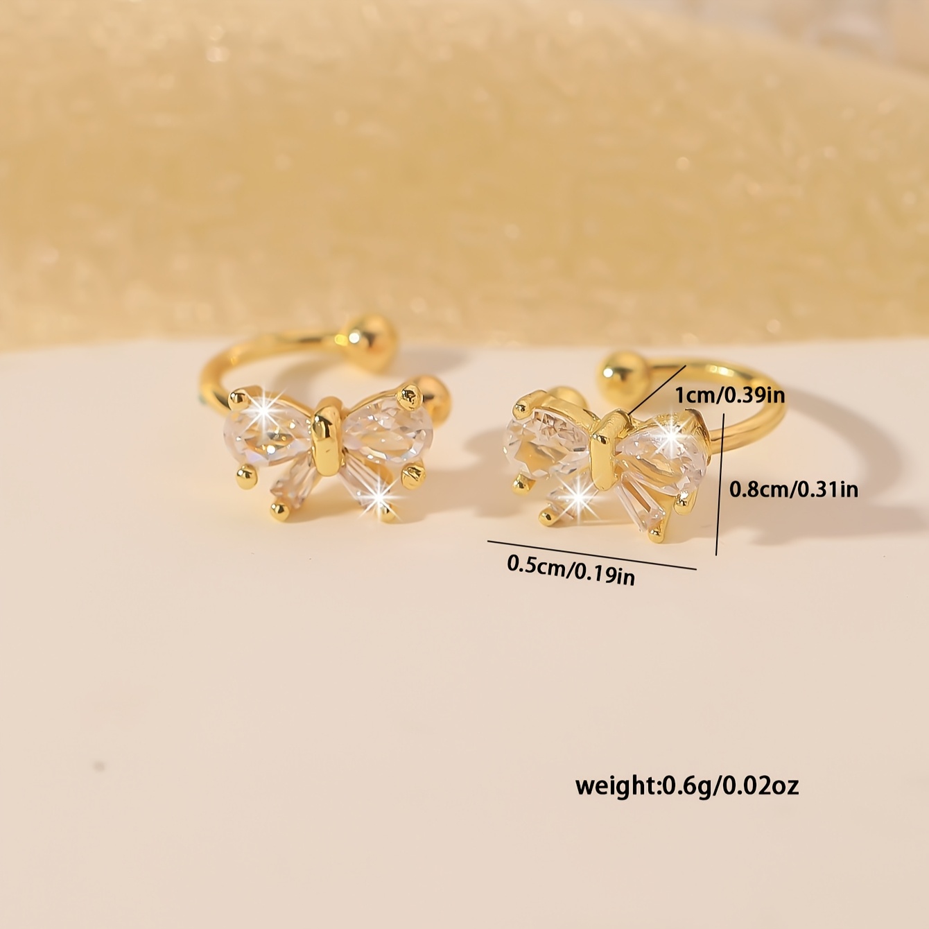 Stylish Zirconia Bow Earrings for Women