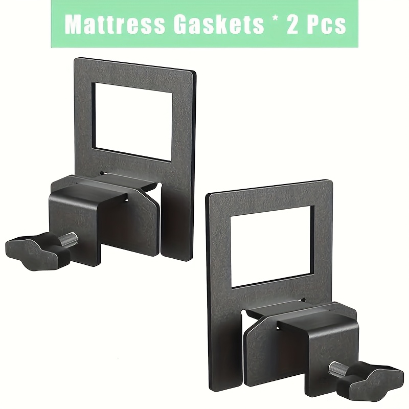 E-shop 2 Stück/4 Stück Verstellbare -Rutsch-Matratzenhalter für Metallbettrahmen Boxspring, Rutschfeste Matratzenhalterung, Matratzenfixierer, Schwarz