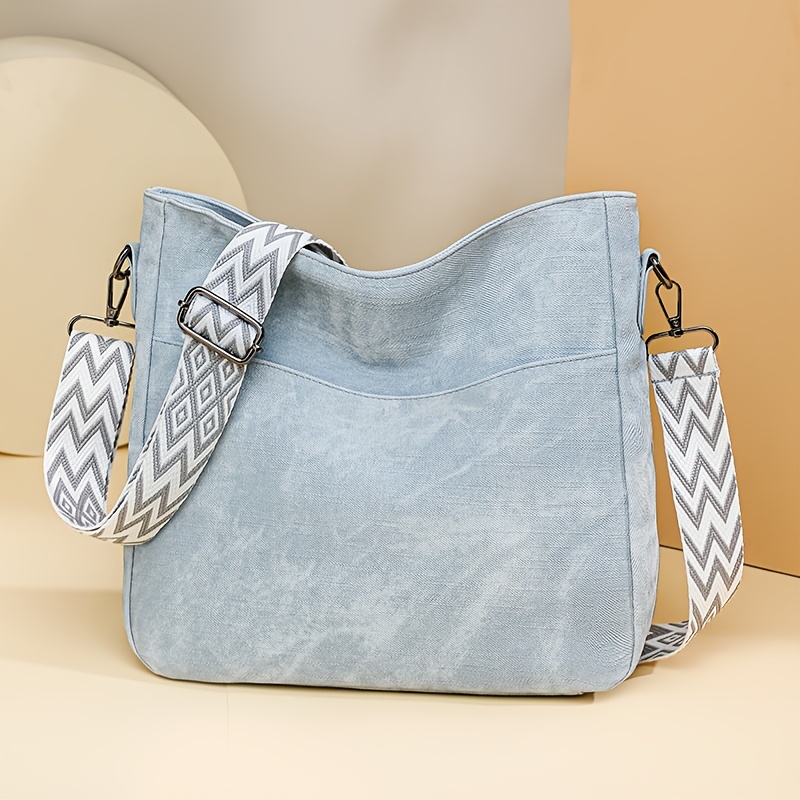 2026 New Style Lazy Style Tote Bag For Commuting And Daily Use, Large Capacity, Fabric, Wide Shoulder Strap Single Shoulder Bag