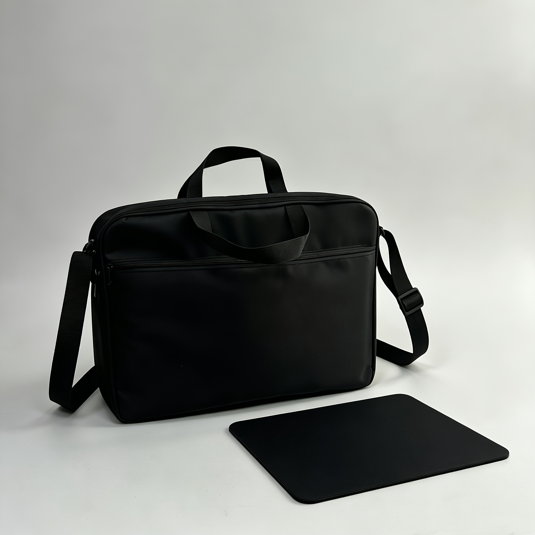 TEMU 2pcs Business Laptop Bag And Mouse Pad Set, 15.6-inch Large Capacity Briefcase 180mm X 220mm Pu Mouse Pad, Handheld Crossbody Dual-use, Unisex