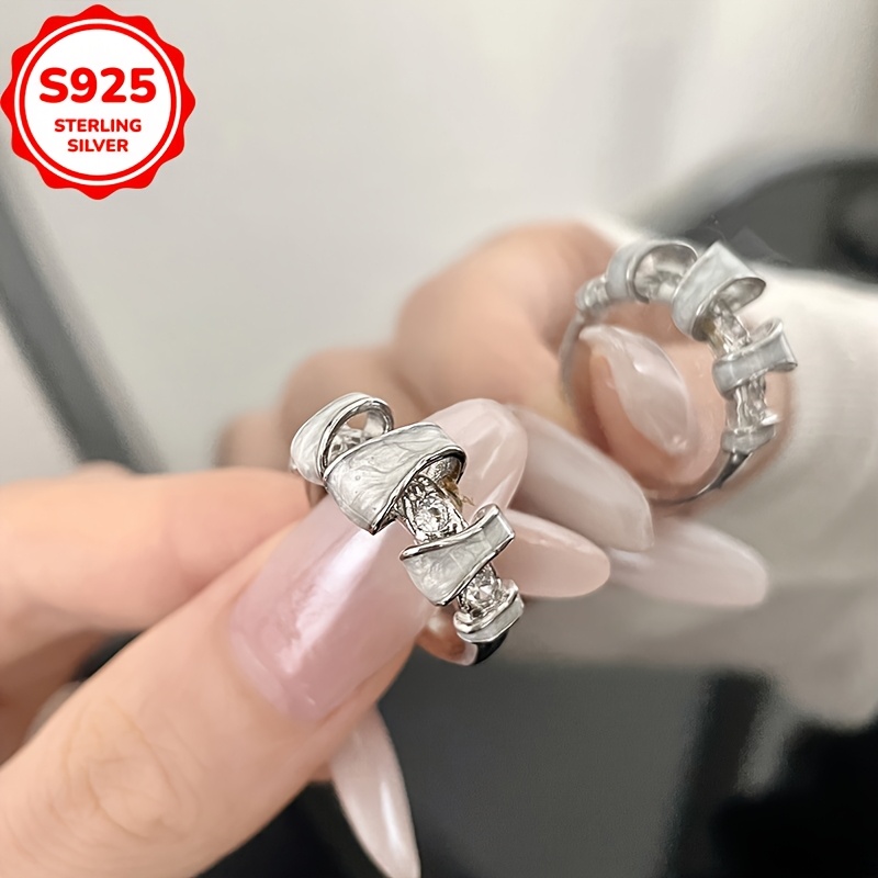 Hypoallergenic Irregular Zirconia Enamel Open Ring