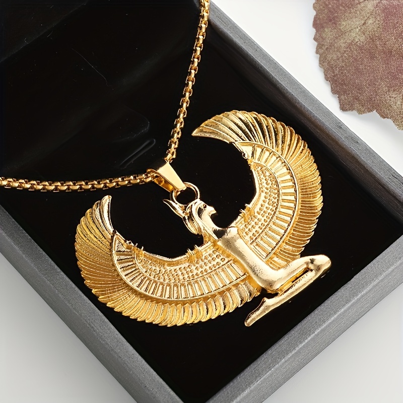 

Ancient Isis Wings Pendant Guardian Horus Necklace Men And Women Retro Amulet Jewelry Gift