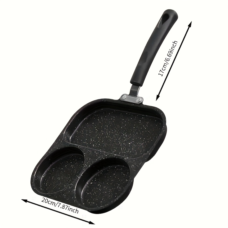 TEMU Heavy-duty 3-in-1 Cast Iron Breakfast Pan - Steak, Eggs, Sausages Cookware With - Compatible With Induction, Oven & Stovetop - Heat Distribution
