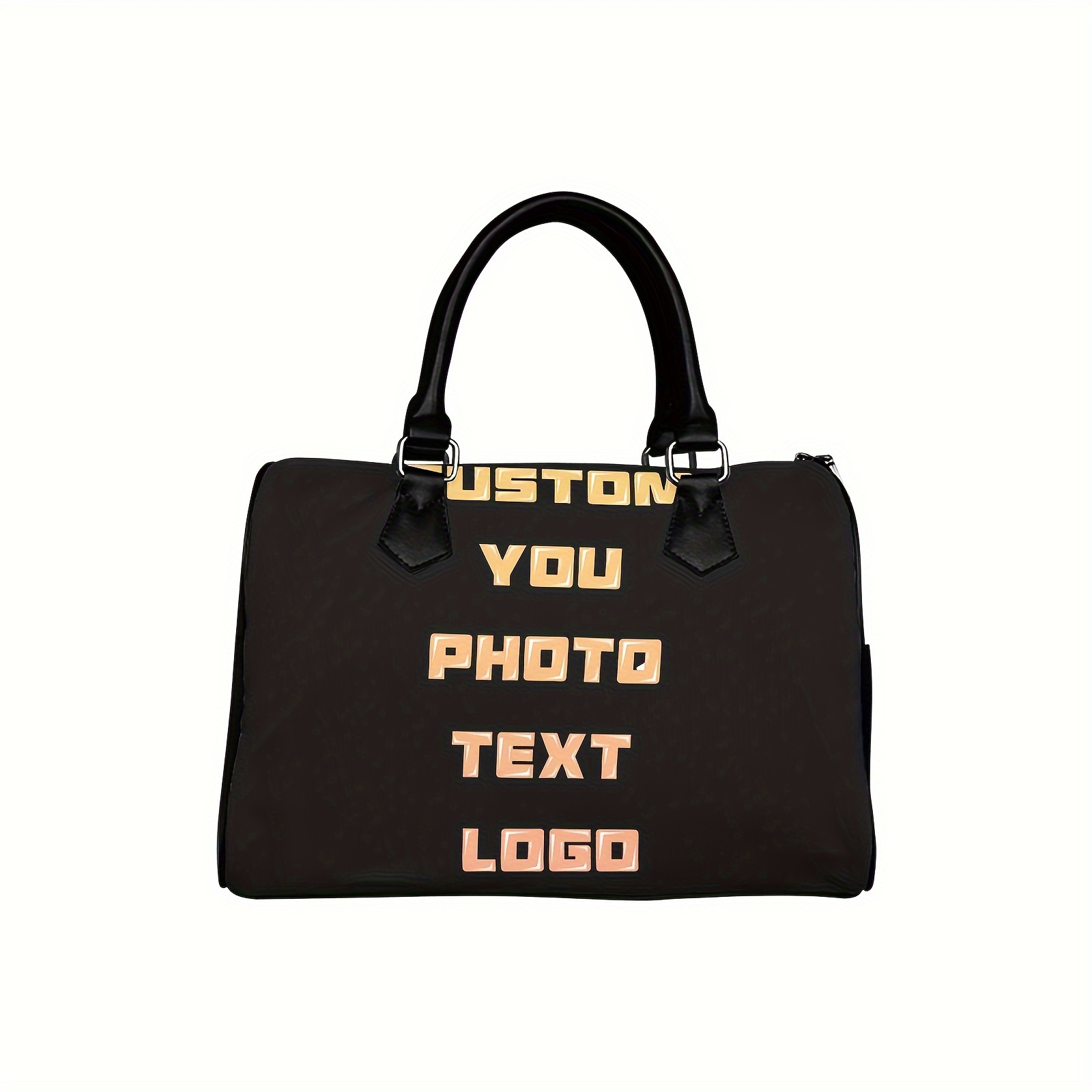 

Personalized Women's Leather Tote Bag - Custom Photo & Text, Elegant , Perfect Valentine's Gift For Mom, Daughter, Sister