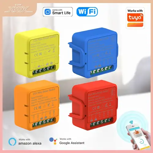 1-way mini wifi smart switch, smart home switch 16a, app, voice