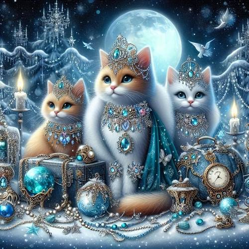 item picture 1pc 40 40cm 15 7 15 7in cat 5d drill diamond painting kit diy shiny crystal mosaic craft stress relief for beginner stylish wall decor gift for birthdays and holidays
