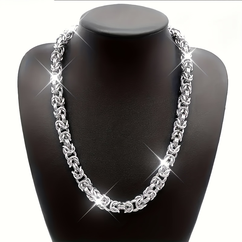 E-shop Stylische und schicke Herren Freizeit Party Urlaub Hip-Hop Gothic Edelstahl Handgefertigte Chunky Kette Halskette