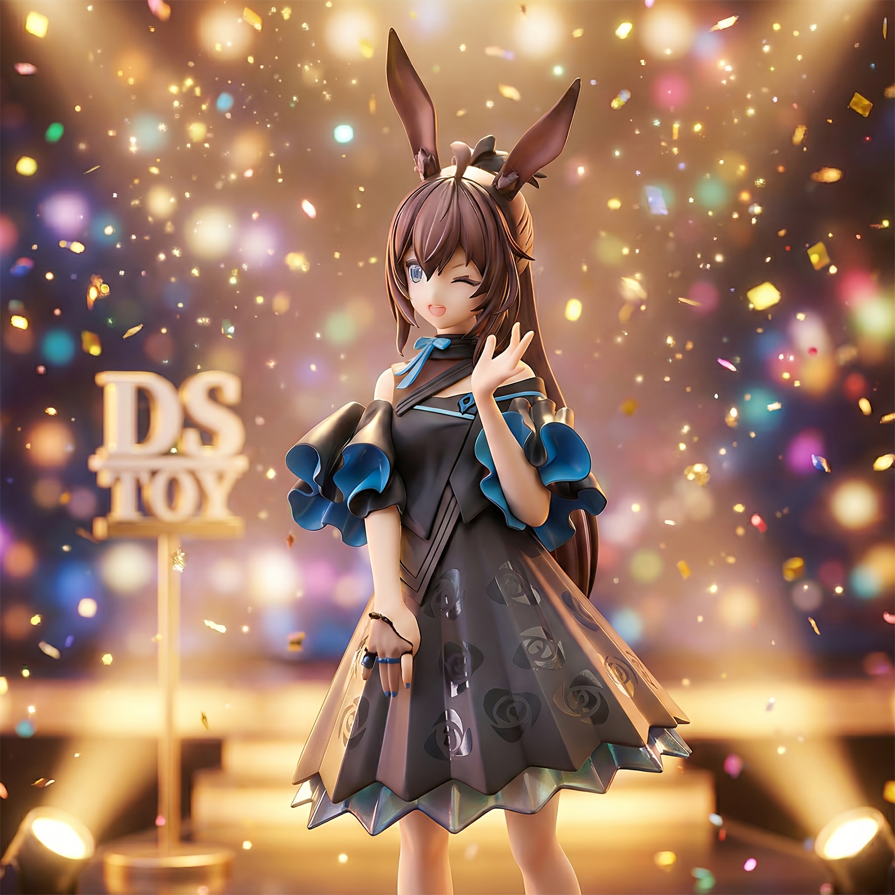 1pc 19cm bunny girl anime figure black formal dress standing - Temu Bahrain