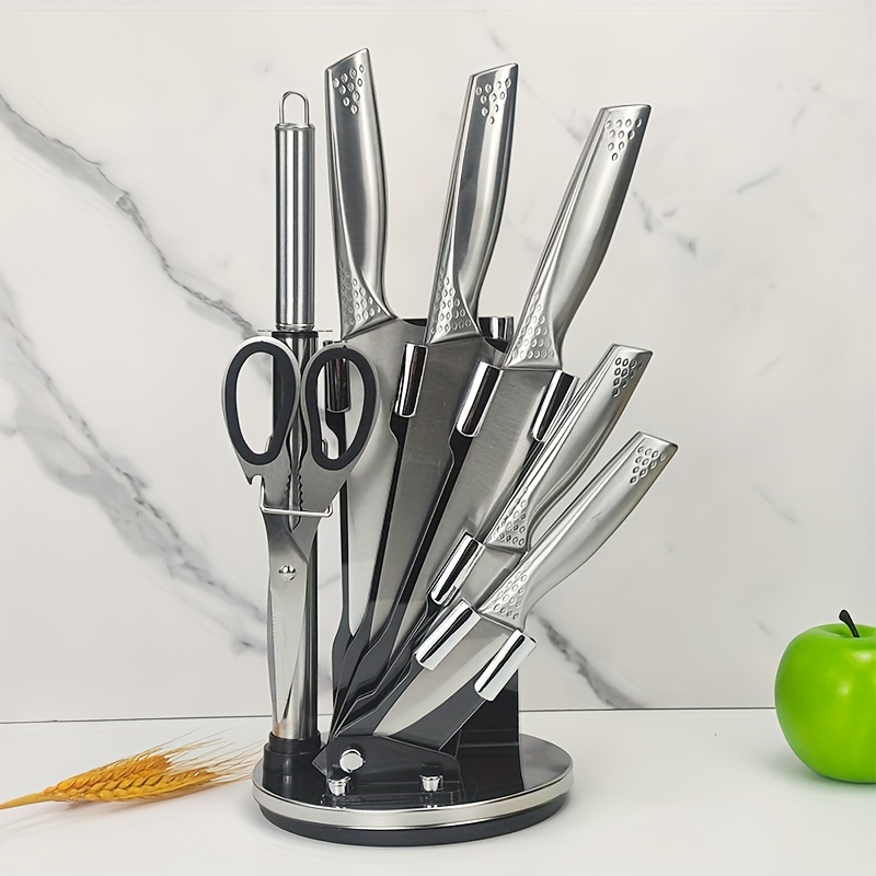 

Kitchen Knife Set 8-piece Acrylic Knife Holder Kitchen Knife Gift Set Knife Set Fruit Knife Set