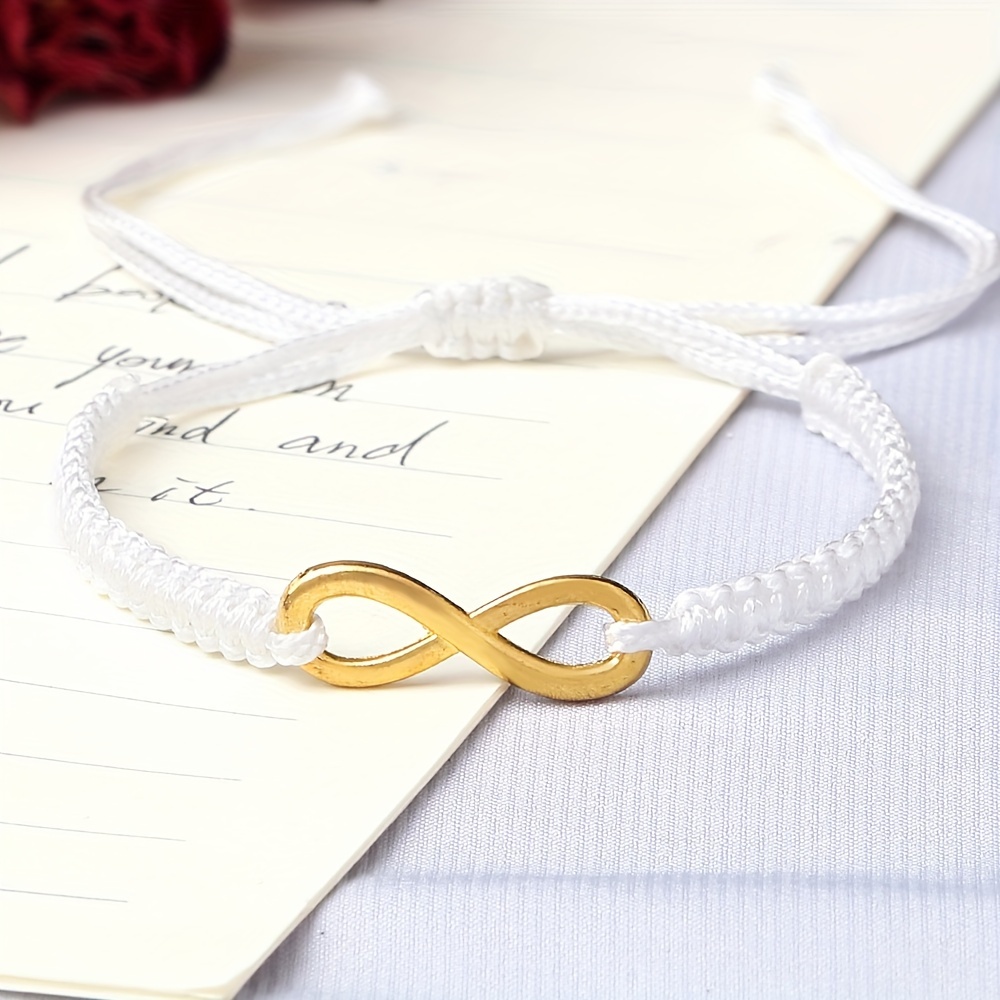 Adjustable Infinity Charm Bracelet Red String for Couples & Friends