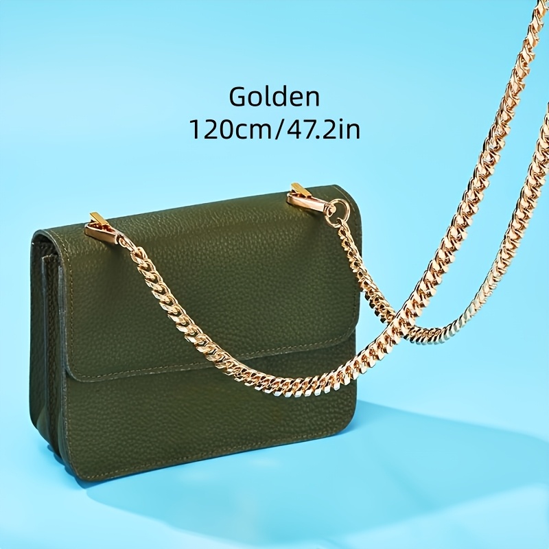 E-shop Premium Aluminiumlegierung Kubanische Schlaufe Taschenkette - Langlebig, glatte, abgeschrägte Kante, Drehverschluss, 60/120 cm, zum Upgrade