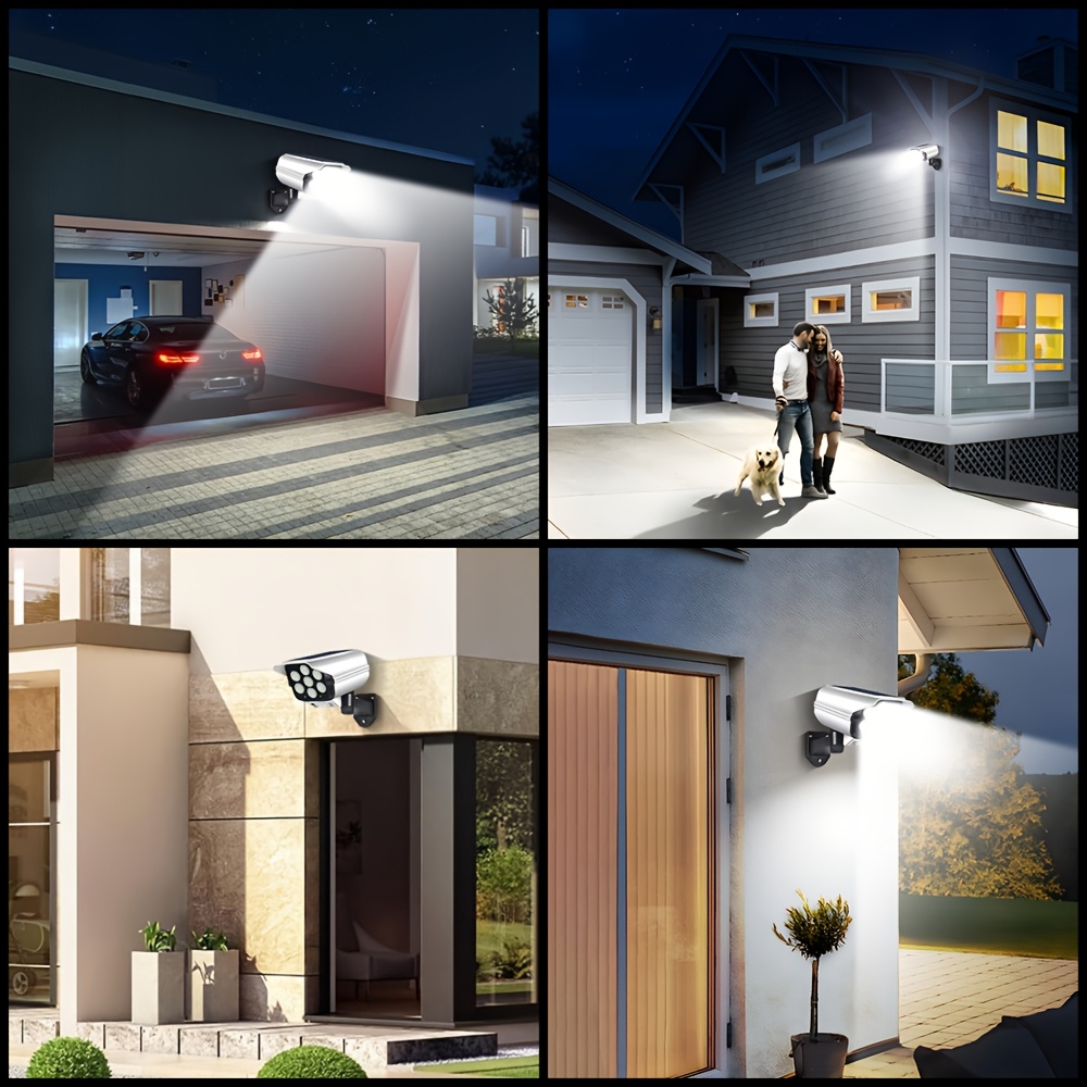 2pcs   camera solar outdoor lights garden decoration outdoor solar lamp home user outdoor spotlight anti theft burglar proof simulation camera street light suitable for courtyard doorway   shop solar lights from outdoor christmas decorations 2025 decorate patio terrace solar lights
