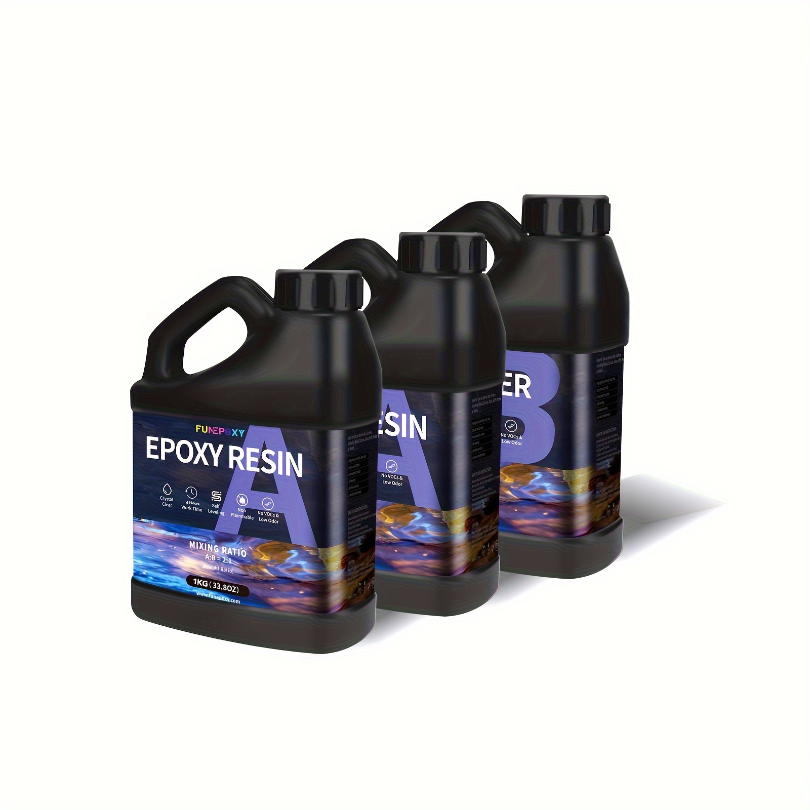 

3l 96 Oz 2:1 Clear Epoxy Kit - -, -free, And For Art, , And Diy Projects - And , Non-toxic, And