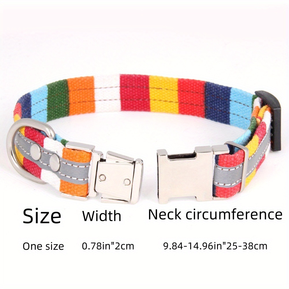 Colorful Adjustable Pet Collar with Heavy-Duty Buckle