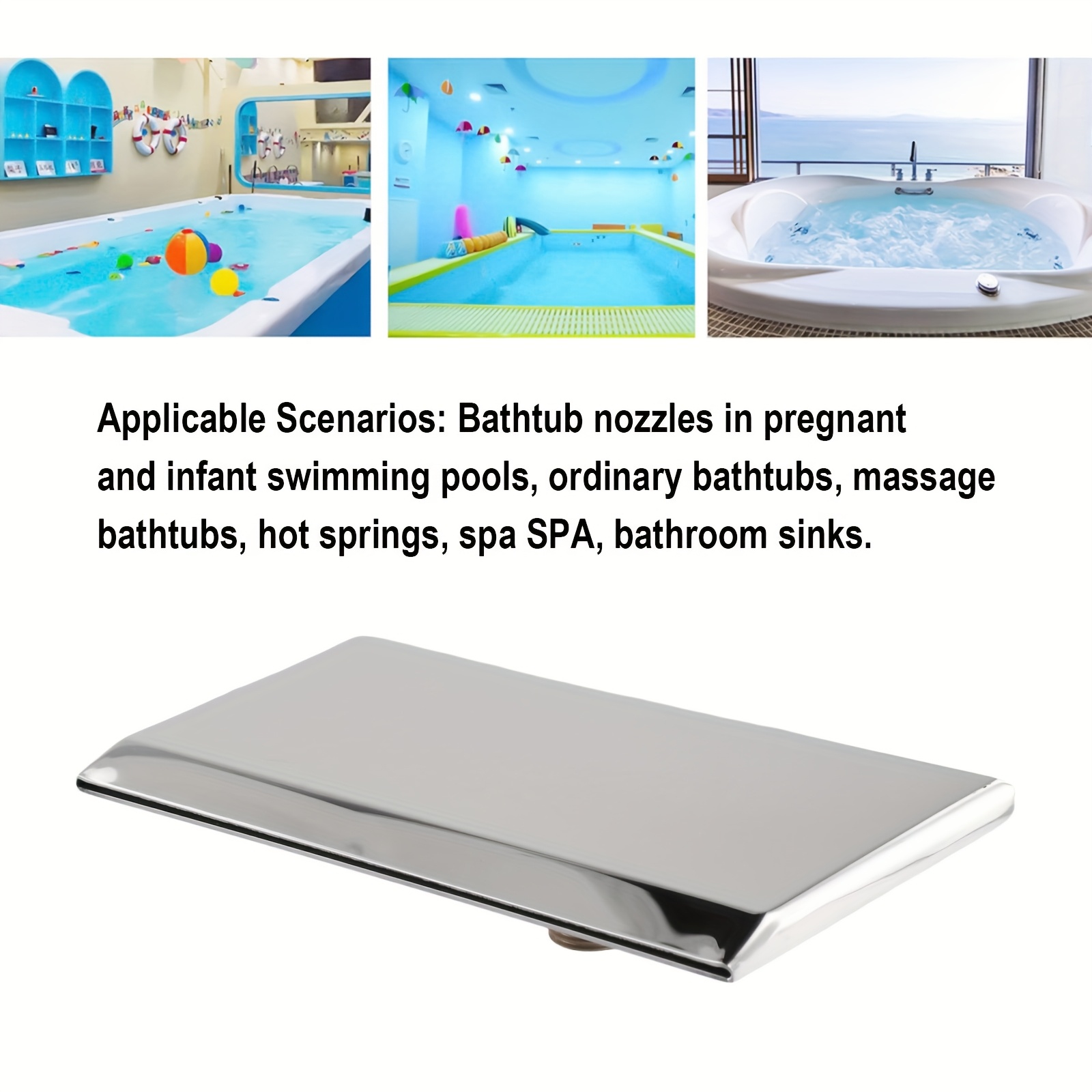 fuente piscina acero inoxidable en pared - Temu Mexico, image size:1600x1600