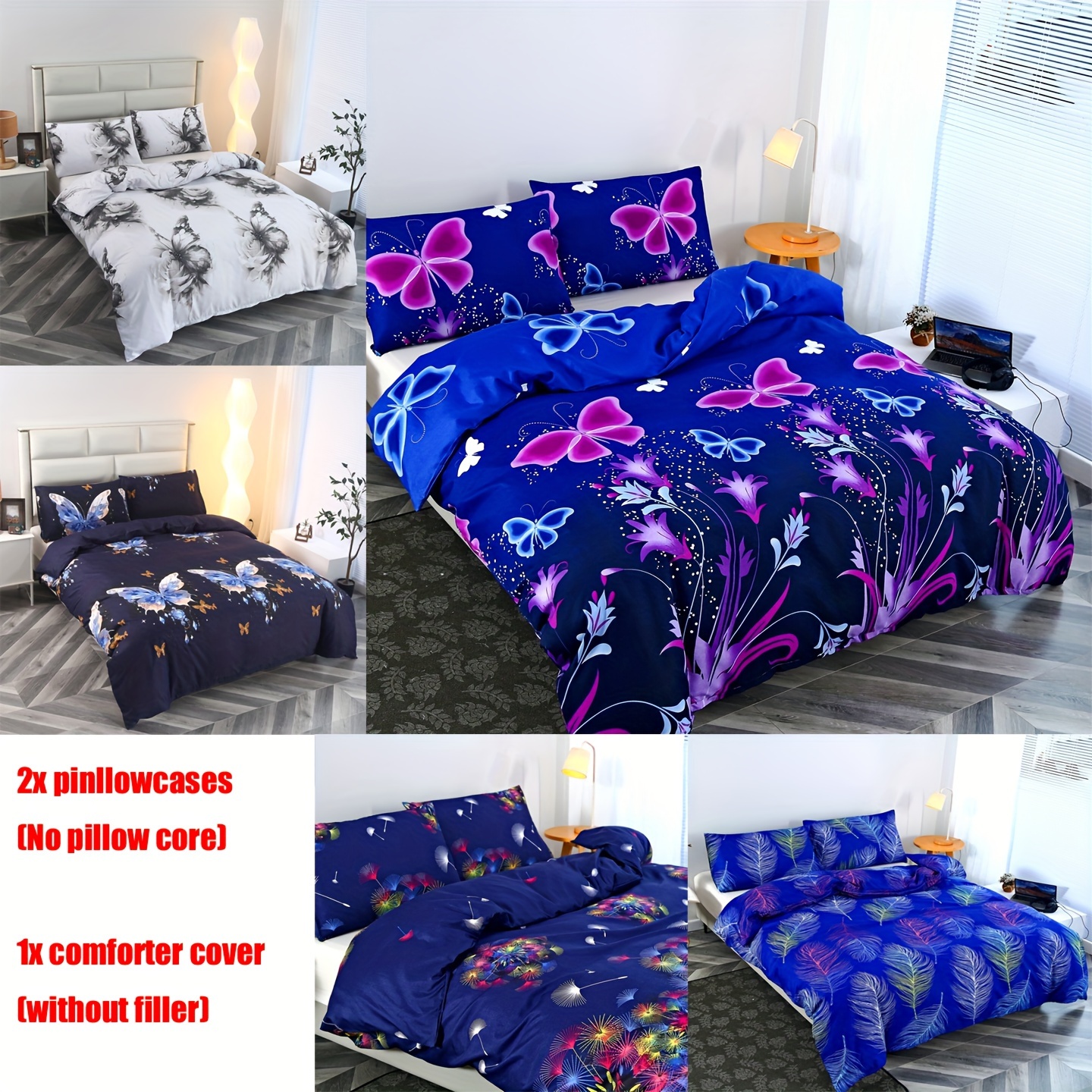 

3pcs Deep Bottom Animal Print Bedding Set, Soft And Comfortable, Suitable For Bedroom, , 1 Quilt Cover + 2 Pillowcases, Without