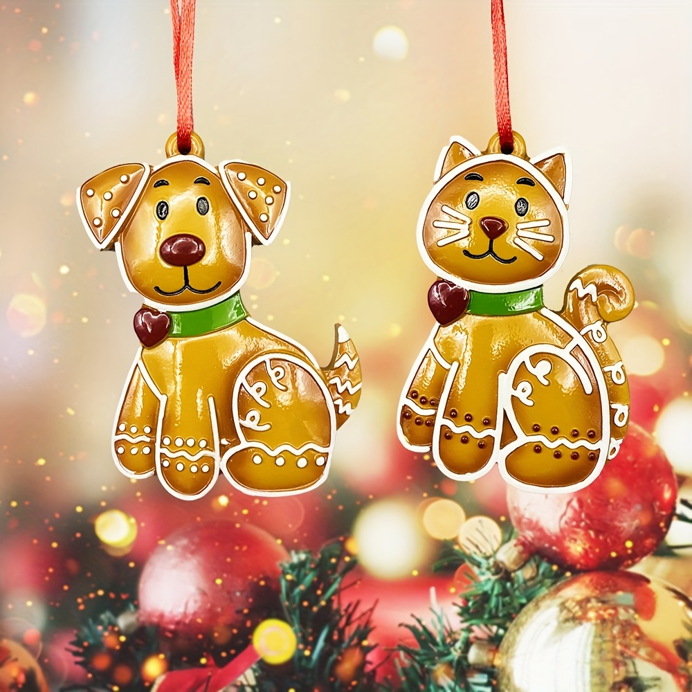 

Christmas Tree Ornaments - Personalized Pet Decorations, Diy Customization, No Or Required, For Christmas