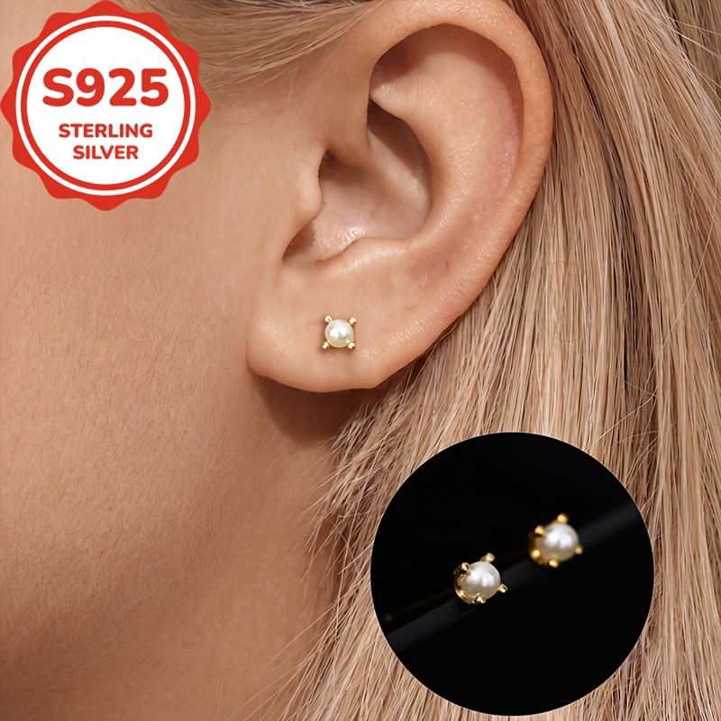 Women's Elegant Minimalist Round Ball Stud Earrings