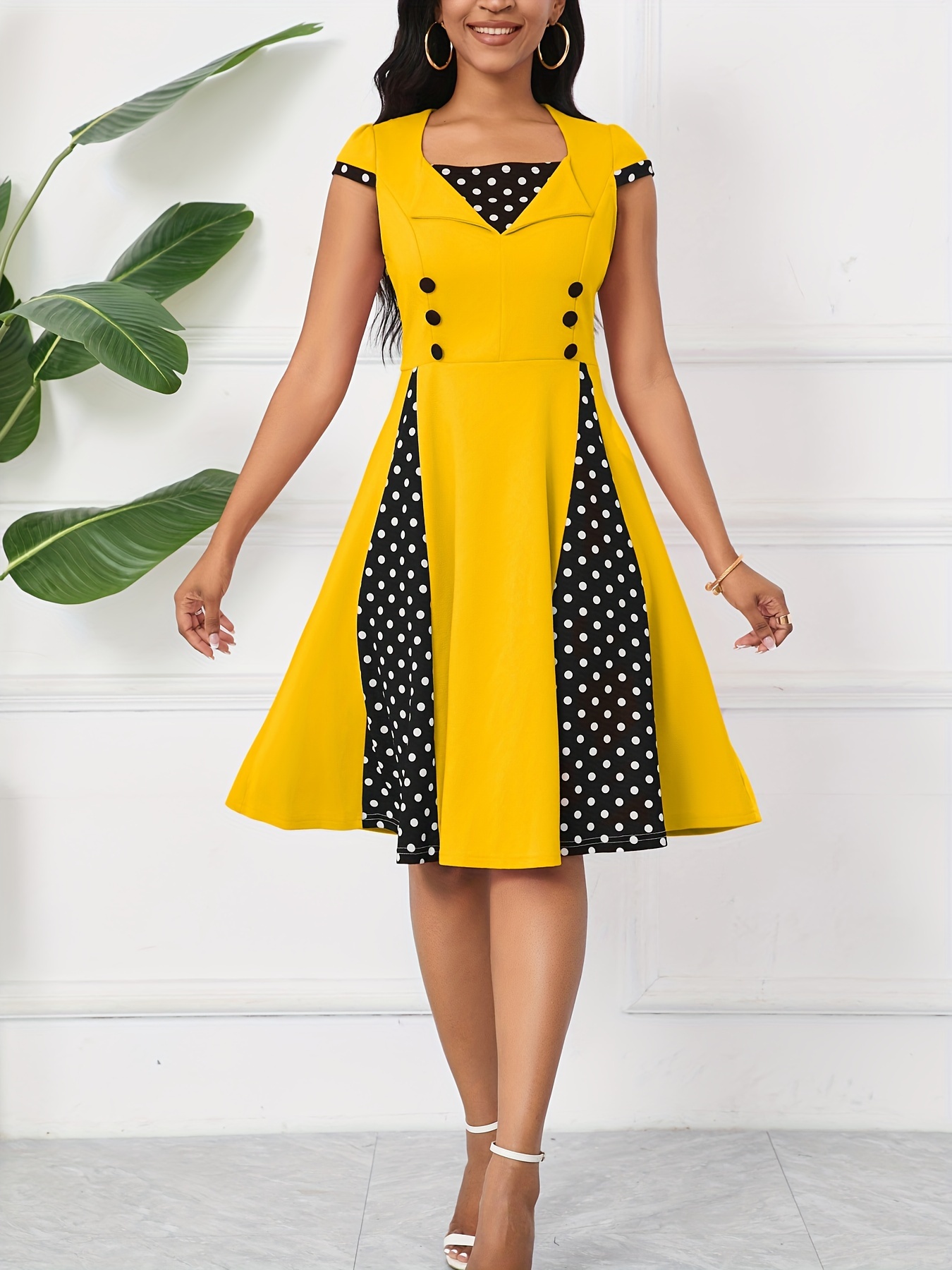 an elegant summer dress neckline featuring - Temu