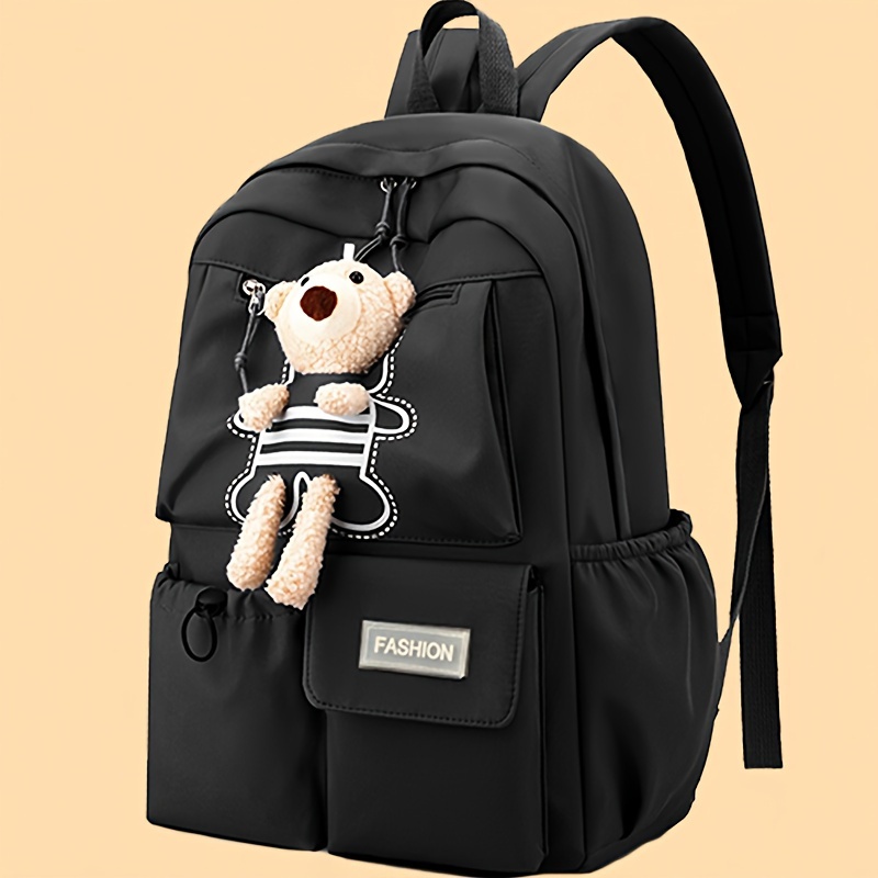 

High Level Schoolbag Female Korean Version Style Simple Everything Junior High School Students Backpack Girl Heart Campus Backpack [pull Head Random]