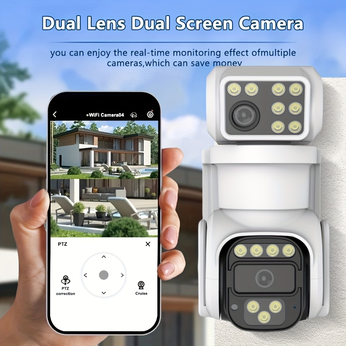 4MP 2K Security Cameras Outdoor Indoor Wired,IP65, Starlight Sensor & 100 Ft Night Vision,Motion/Person Detection,2-Way Audio/Spotlight,US