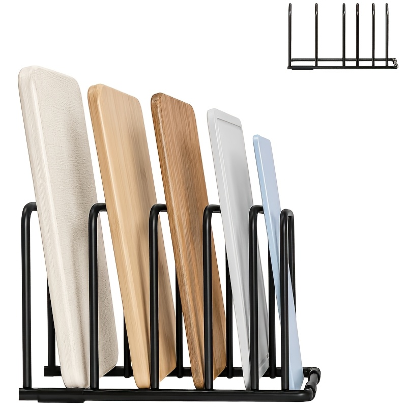 TEMU Cutting Board Storage Rack, Under-cabinet Baking Tray Rack, Heavy-duty Cookie Baking Tray Storage Rack, Cutting Board Rack, Space-saving Plate