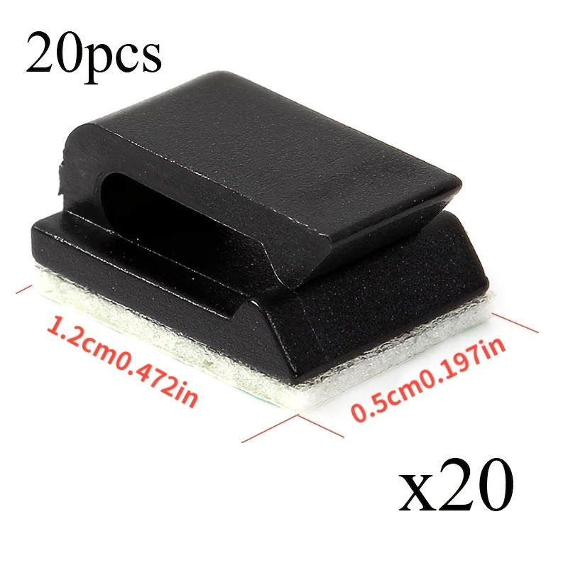 20pcs/50pcs Self-adhesive Car Fixed Clip Car Gps Data Cable Light Cord Decorative Wire Fixing Organizer Wire Management Harness Clamp
