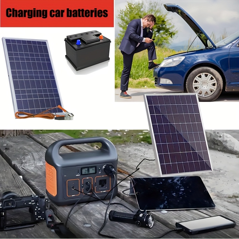 طقم لوحة شمسية 25w/12v مع جهاز صيانة البطارية ووحدة تحكم شحن - Temu Oman