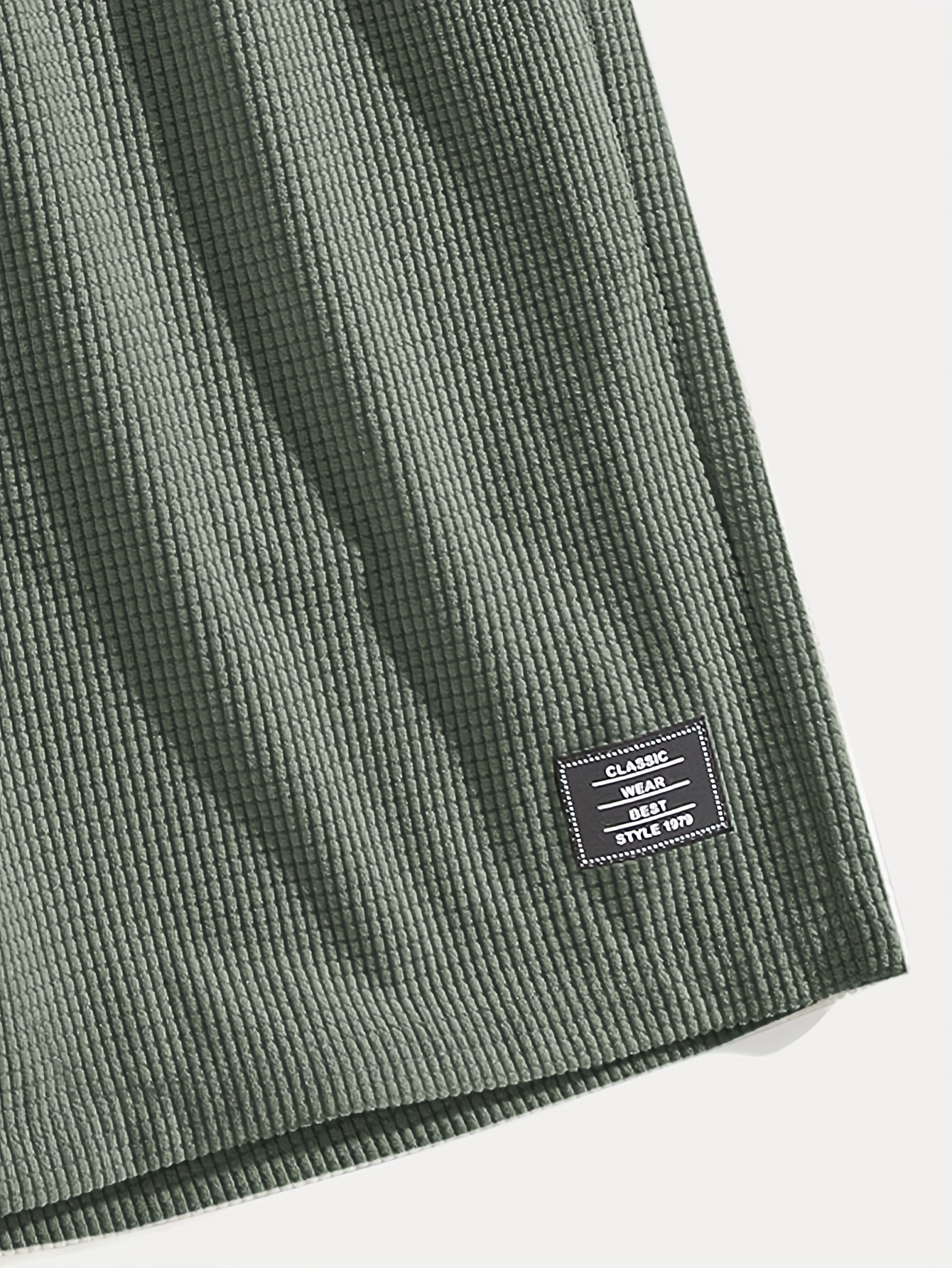 mens textured   casual shorts essential for   green 5