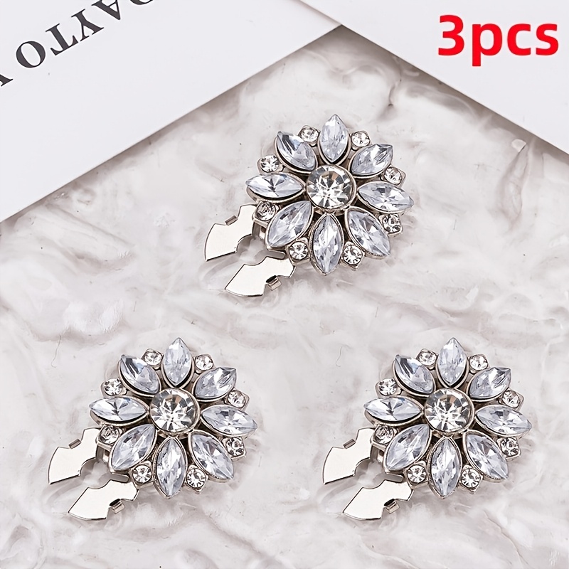 E-shop 3/6 Stück High-End 8-Blütenblatt Blumenhemd Knöpfe Exquisite Dekorative Knöpfe Aufdrückknöpfe Nahtlose Werkzeug Unsichtbare Knöpfe Versteckte