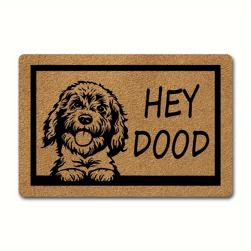 

Funny Doormats Hey Cute Dog Pets Indoor Floor For Entrance Way Rubber Back For Front Door Indoor Outdoor Cute Rugs 23.6"(l) X 15.7"(w)