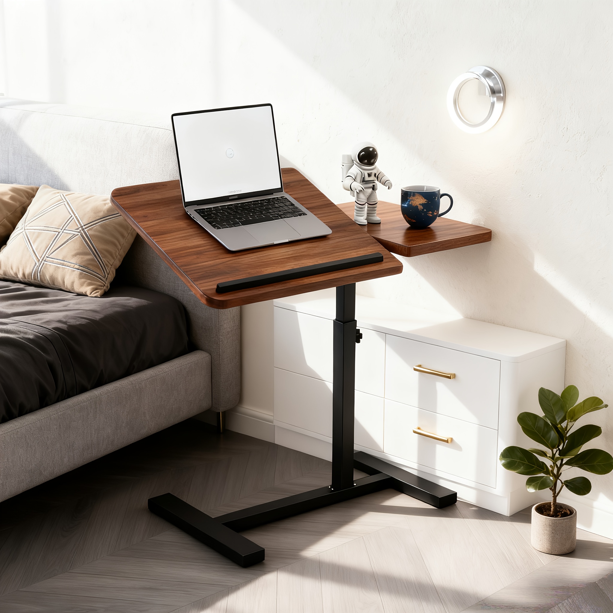 a 4 wheeled portable laptop desk a multi functional tray stand a bedside desk that     90   mobile laptop cart with hidden wheels a rolling computer cart a height adjustable laptop stand desk a folding desk a study desk an Product details 5