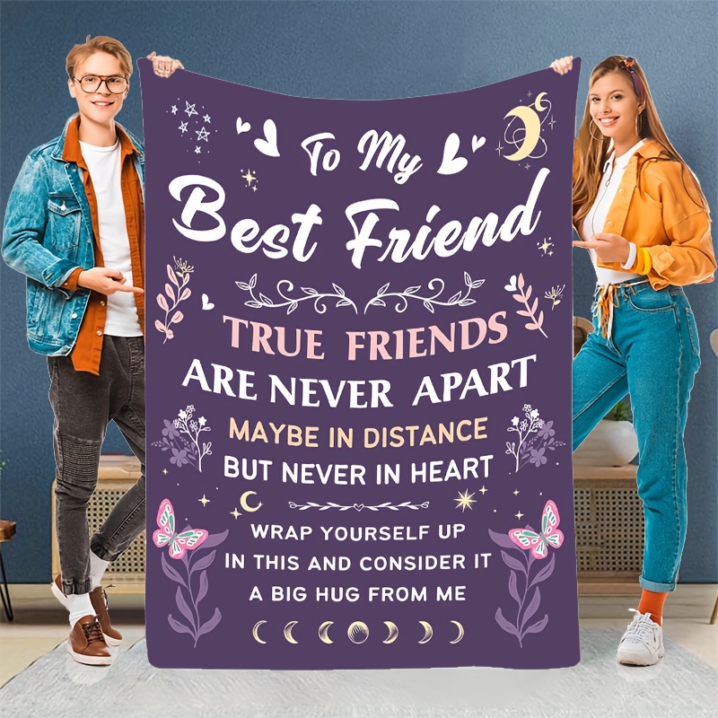 

Cozy Best Friend Blanket Gift - Women, Work & - Ideal For Day, Birthdays, Christmas | Soft Flannel, Machine Washable, Throw, Best For Christmas