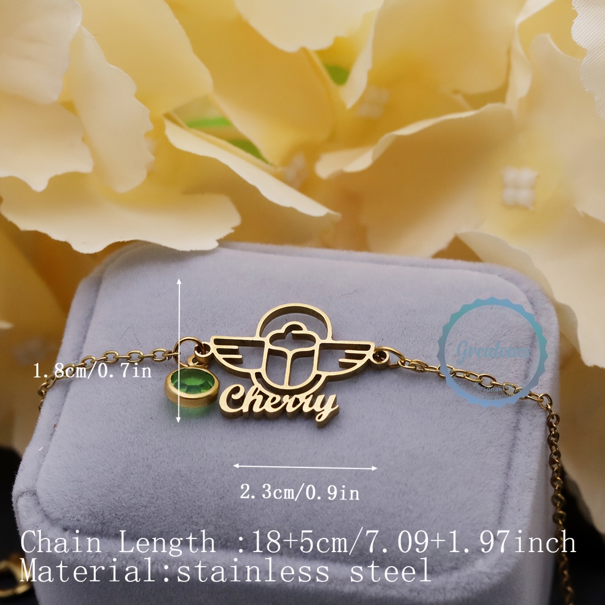 Personalized Custom Stainless Steel Bohemian Bird Bracelet