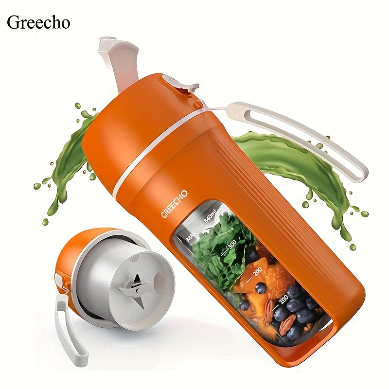 

Portable Blender For Shakes And Smoothies, Usb Rechargeable Juicer Cup With 8 Blades, Mini Fruit Juice Maker Vegetable Mixer For Kitchen Travel And Sport, Orange