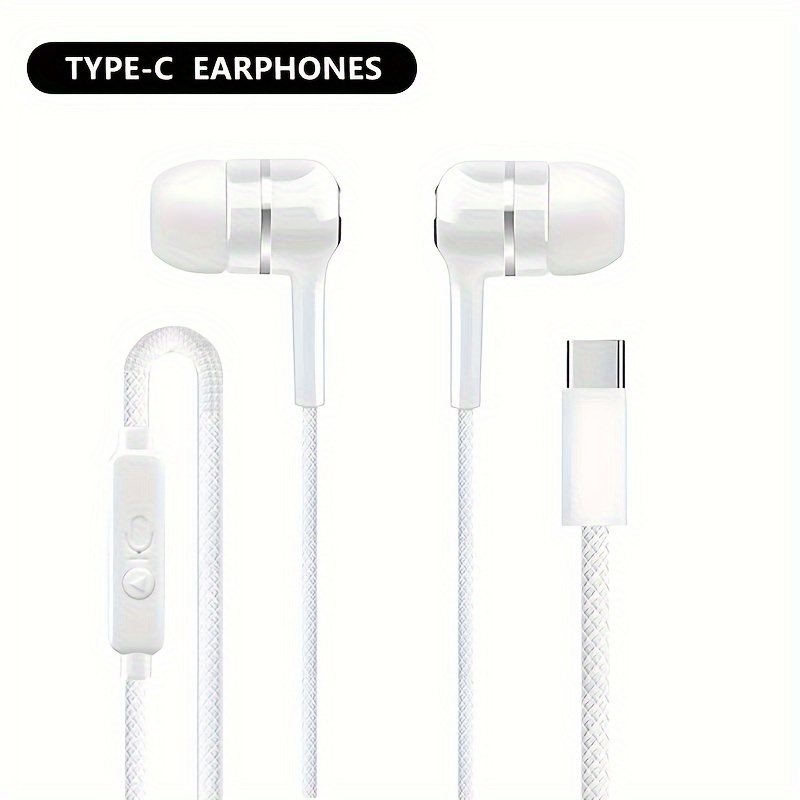 d8 usb type c headphones in ear earphones earbudswith mic Temu