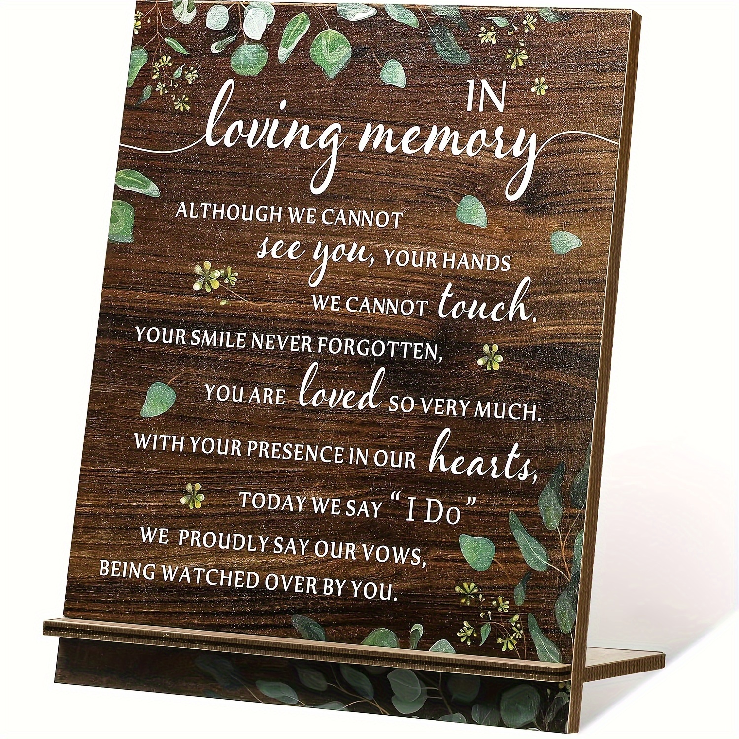 

1pc Memorial Table Sign For Wedding, Wooden Wedding Reception Signs, Sympathy Gift In Loving Memory Wedding Sign, Wedding Memorial Signs For Wedding Gift Anniversaries Reunions