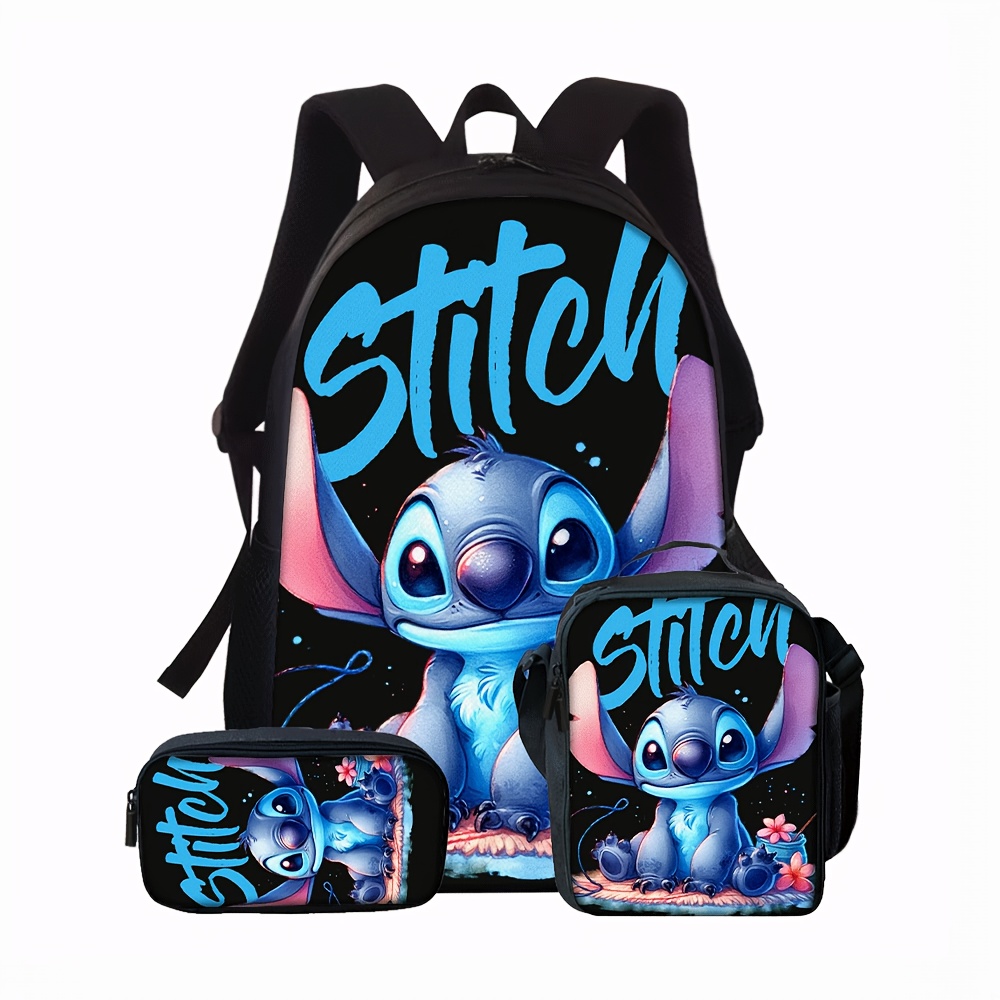 

Authorized 3pcs Stitch Set, Large Capacity Backpack, Lunch Bag, Pencil Case, Backpack, Birthday And Holiday Gift.