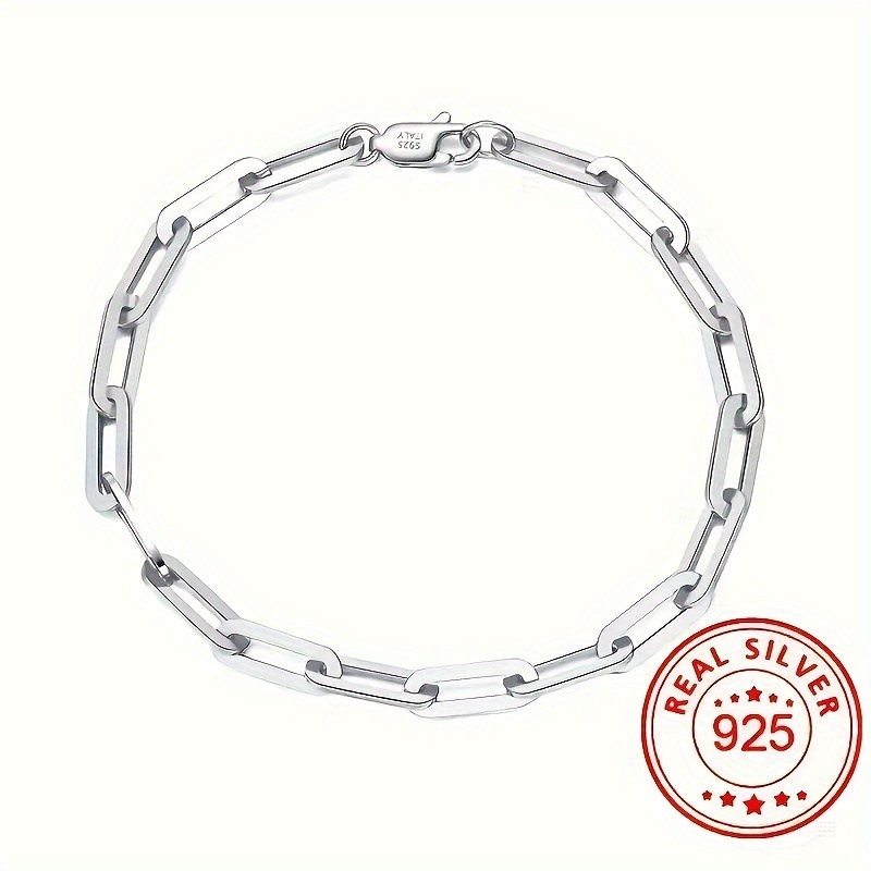 

Minimalist 925 Sterling Bracelet Gift Suitable For Men And Women, With No Allergic