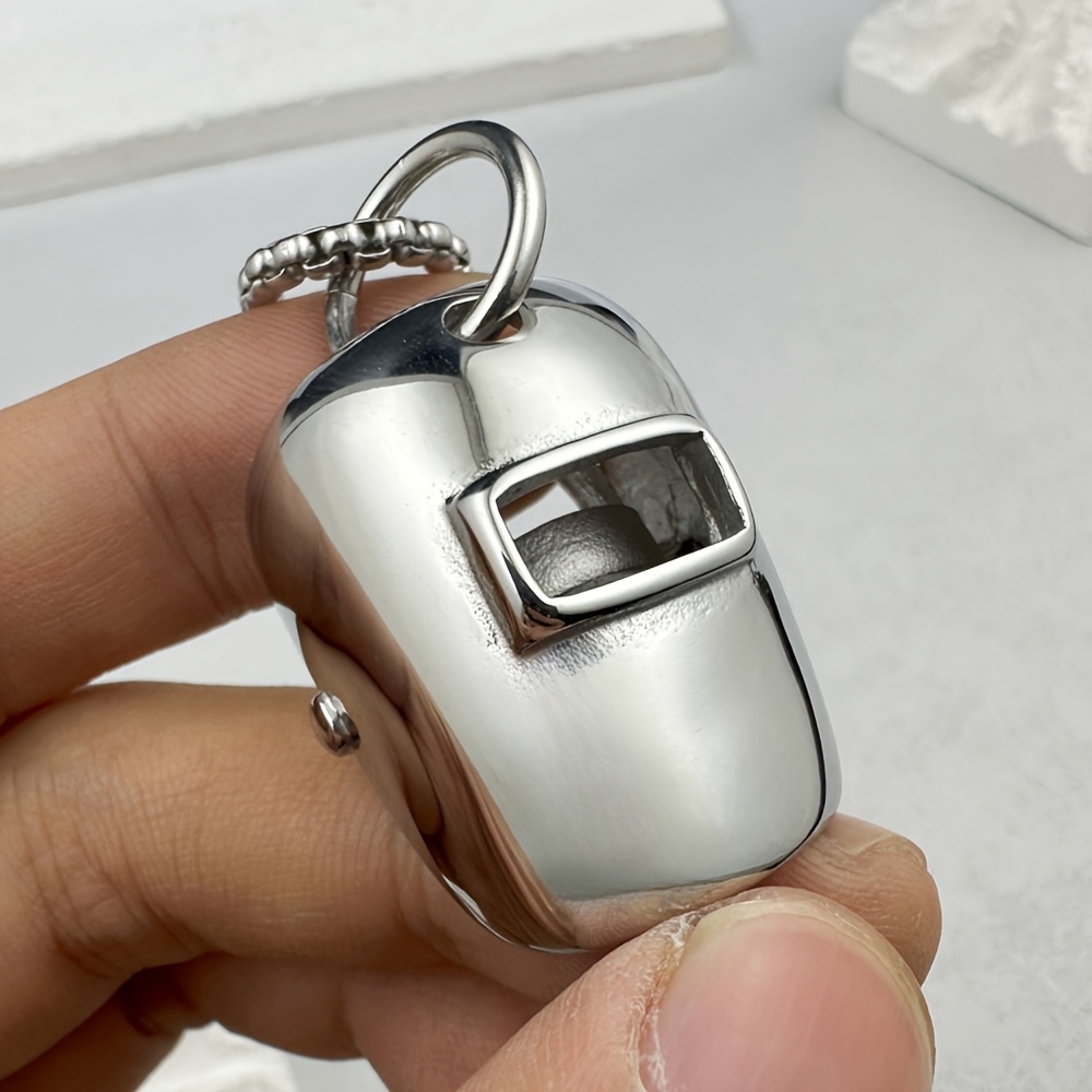 

1pc Greppn 316l Stainless Steel Welder Mask Pendant, , Unisex Jewelry For Party & , Ideal For , Father's Day, Campus Gifts