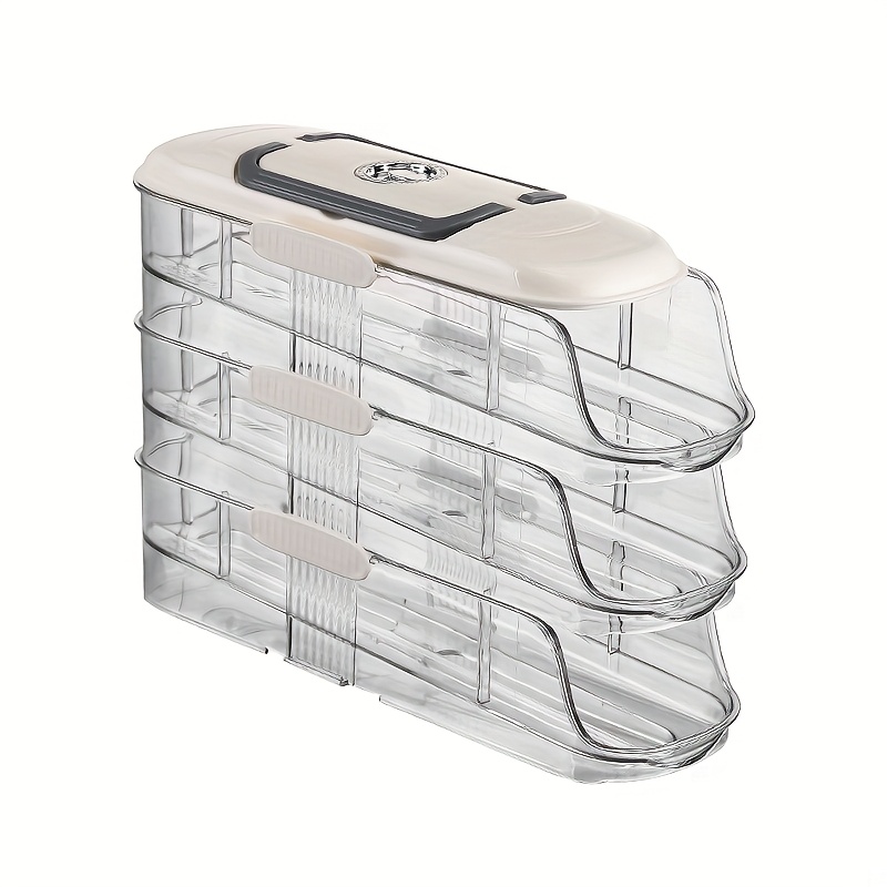 1pc 2-tier/3-tier Egg Holder For Fridge Egg Container For Refrigerator Removable Countertop Egg Dispenser Egg Storage Detachable Trays With Handles Kitchen Storage Shelf