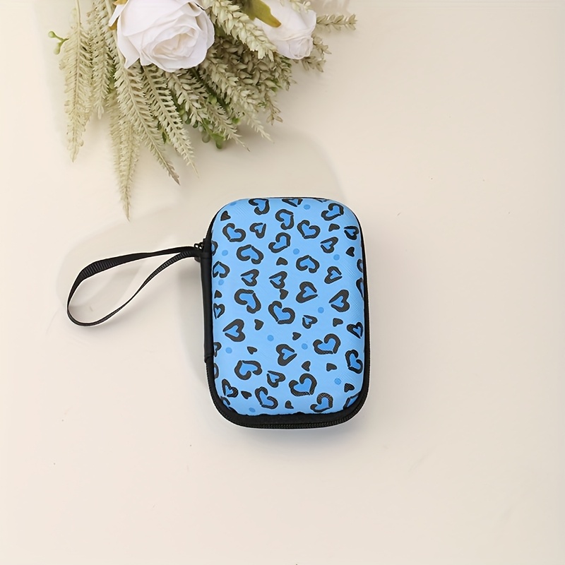 TEMU Borsa Organizzatrice Stampa Leopardo e Fresca, Custodia Portatile per Auricolari, Cavi e Caricatori, Custodia per Caricatori / Dischi Esteri /