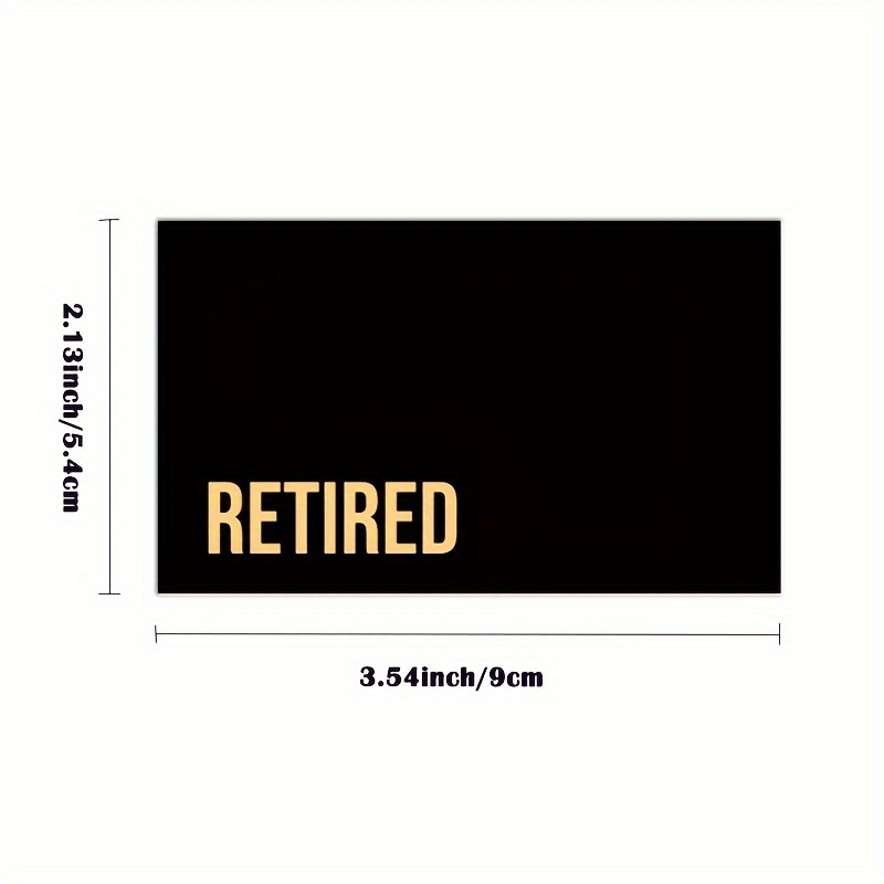RXBC2011 Retired Business Cards Funny Retirement Gift (Pack Of 50/With Gold Mirror Stainless Steel Case) For Retired Men Women Coworkers Employees Boss Friend Colleague