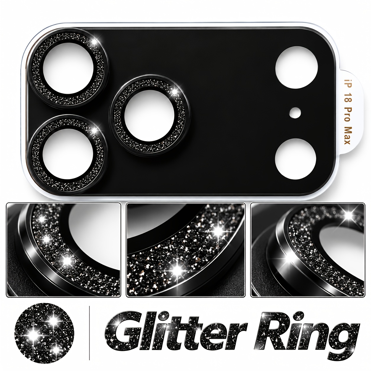 TEMU 1 protector de lente de cámara para iPhone 17 Pro Max, para iPhone 18 Pro Max, para iPhone 18 Pro, anillo para una mejor vista, cubierta