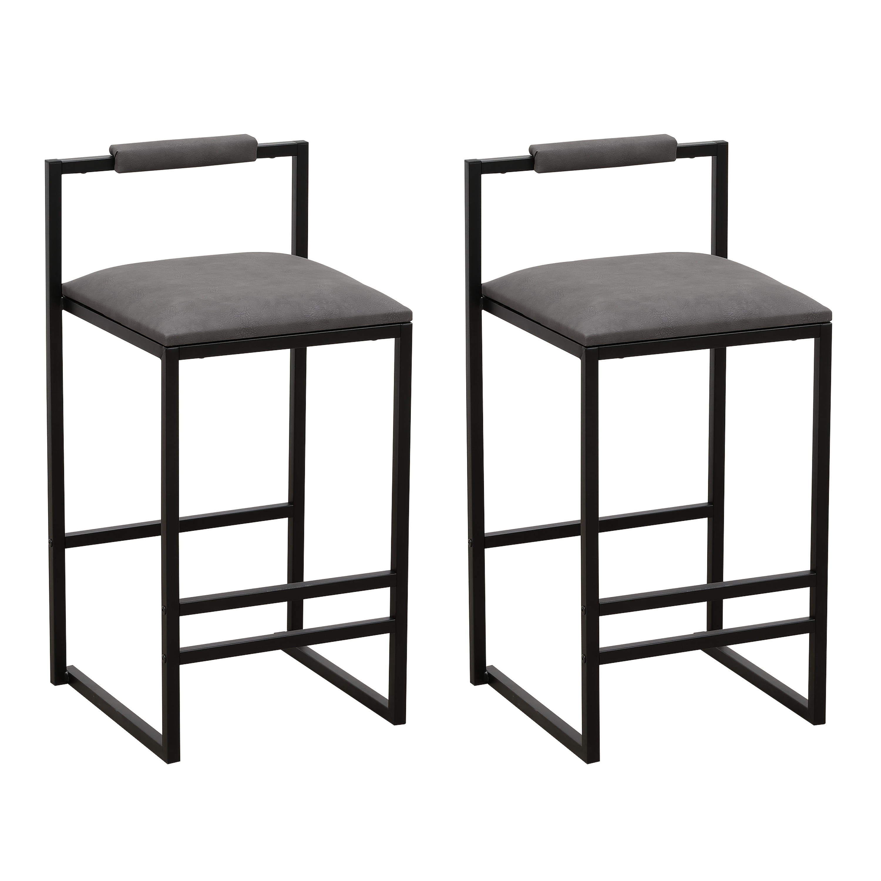 Set Of 2 Modern Oriental Style Bar Stools, Velvet Upholstered Counter Height Chairs with Backrest & Footrest, Golden Metal Frame Kitchen Island Dining Stools, Multi-Color & Multi-Finish New Asian Aesthetic