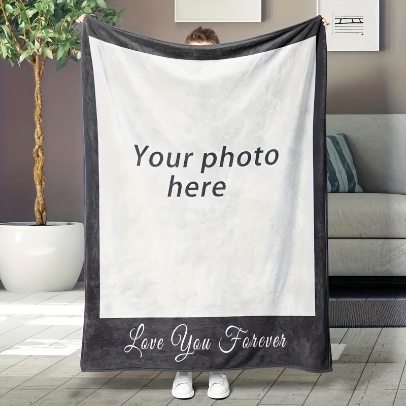 

Custom Photo Blanket - Ultra-soft, Reversible Flannel Throw For All Seasons - Perfect For Lunch Breaks, Outdoor Travel & Camping - Unique Gift Idea