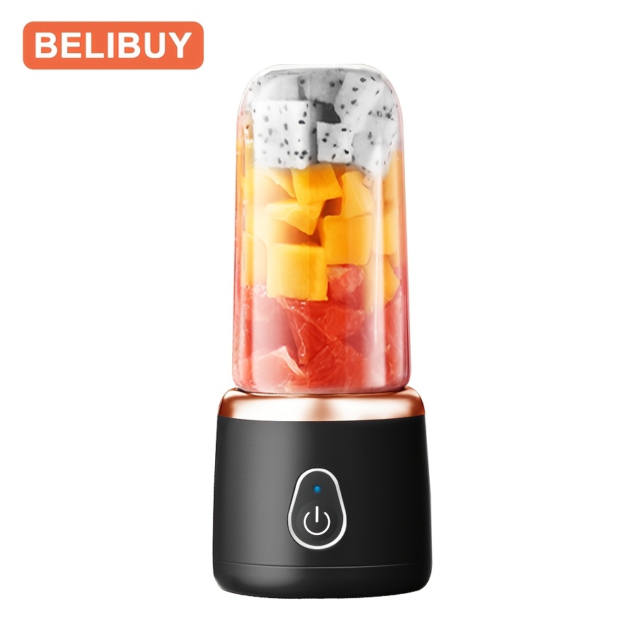 TEMU Usb Rechargeable Juicer, Blender Fresh Juice Cup, Multifunctional Cordless Portable Juicer, Six-blade Blade, Juice Delicate, Fruit Blender,