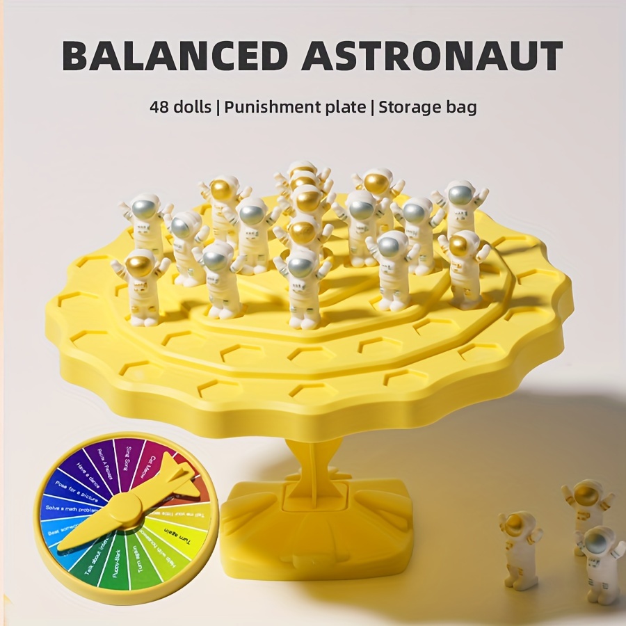 

Astronaut Balance Tree Family Entertainment Toy, Parent-child Game Party Toy Battle Game Table (yellow)