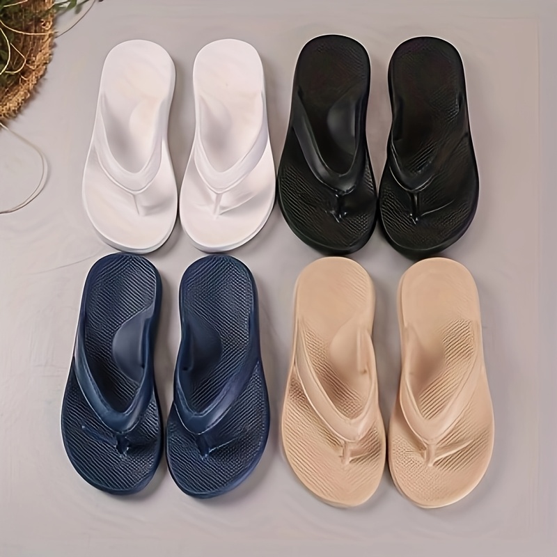   mens summer casual flip flops lightweight breathable eva sandals with   comfortable for indoor outdoor use black   footwear simple slipon design durable footwear Product details 0